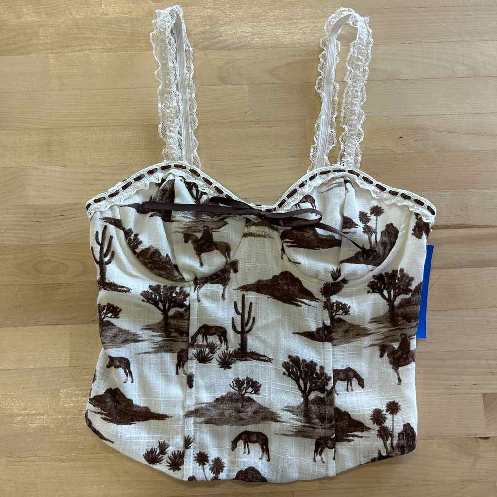 Thirty Thirty Size XS White Preloved Tank