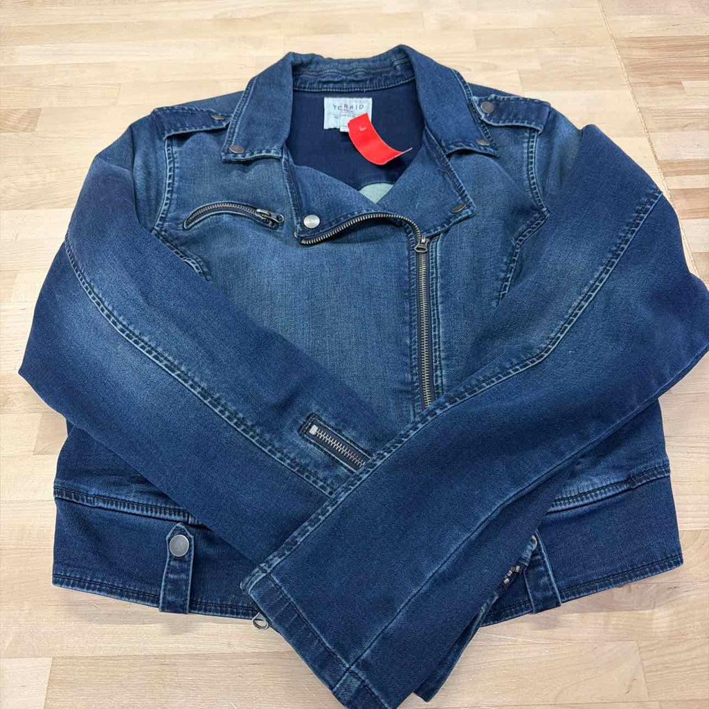 Torrid Size 2X Blue Denim Used Jacket