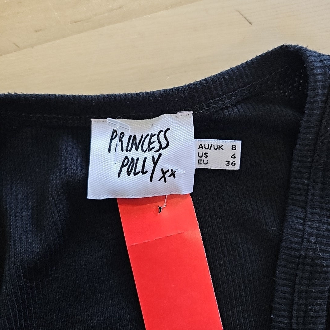 Princess Polly Size 4 Black Used Dress