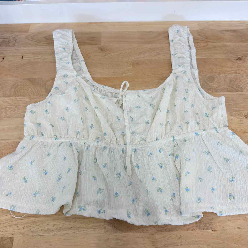 pink rose Size L White Blue New Tank