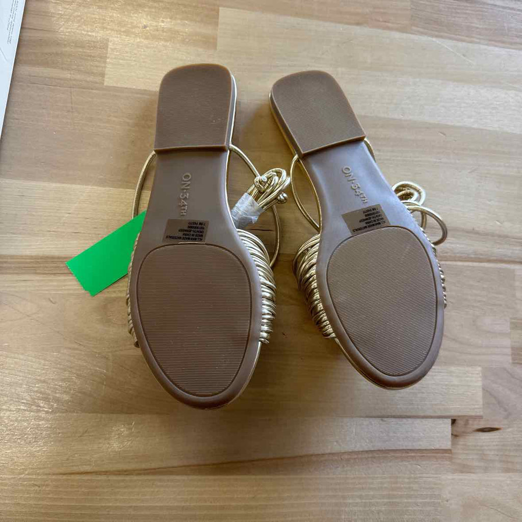 On 34th Women's Jenniee Knot Lace-up Flat Sandals