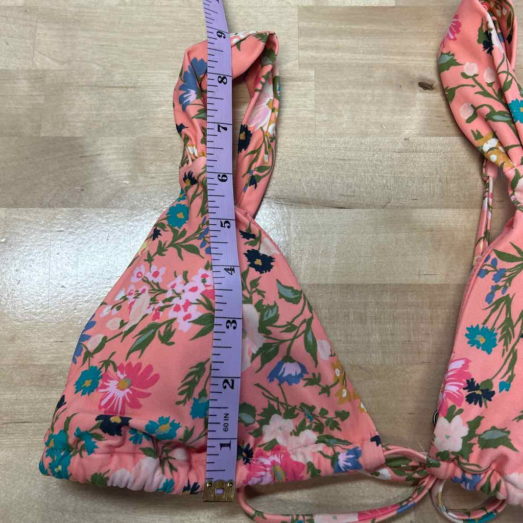 Women's O'Neill Kelly Floral Menorca Swim Bikini Top Juniors Large Desert Flower