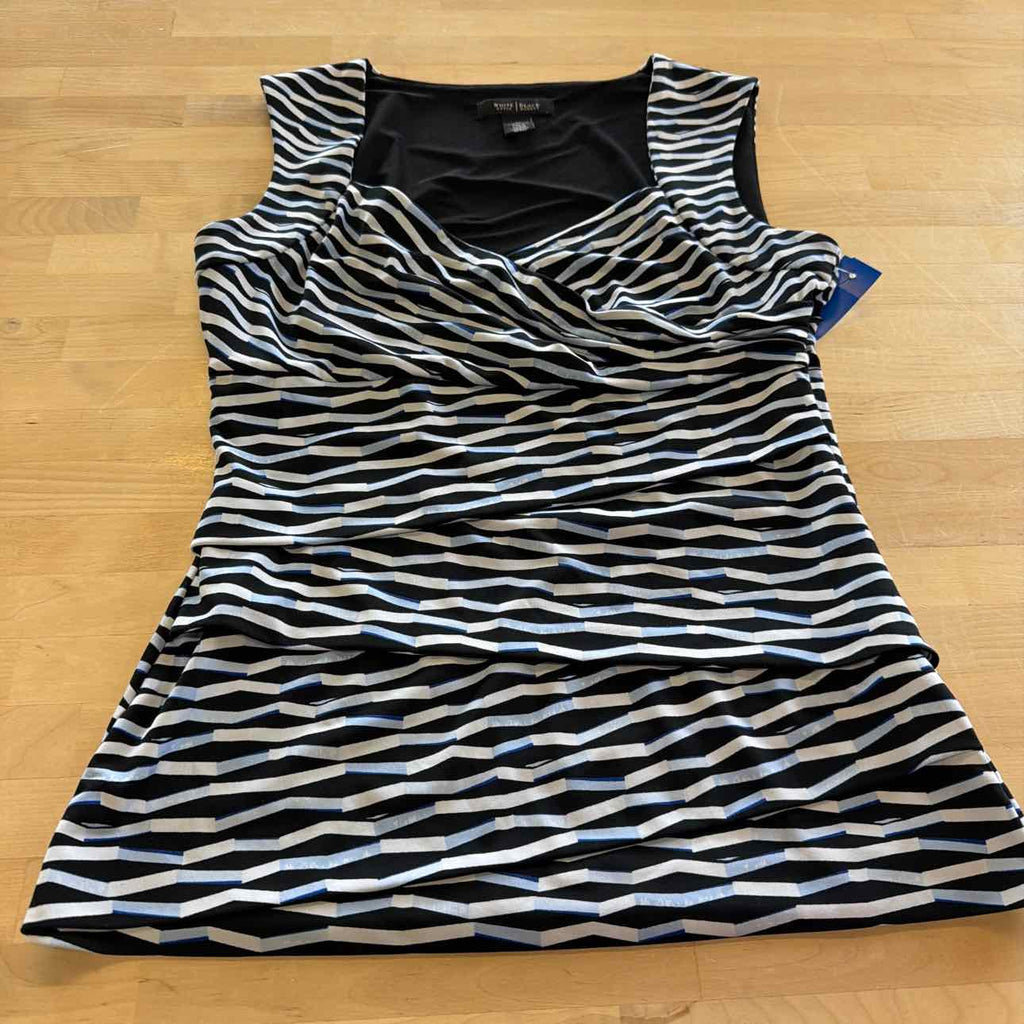 White House Black Market Size M Black Blue Preloved Sleeveless