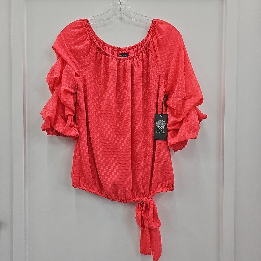 Vince Camuto Size S Orange New Blouse SS