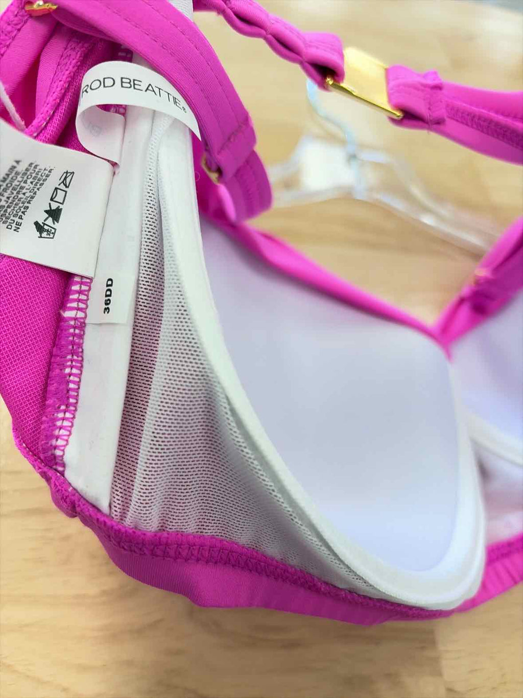 Bleu Size 36DD Shirred Bikini Top - Dahlia
