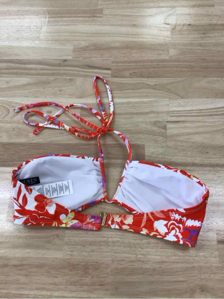 Ralph Lauren Size 6 Shirred U-Neck Bikini Top