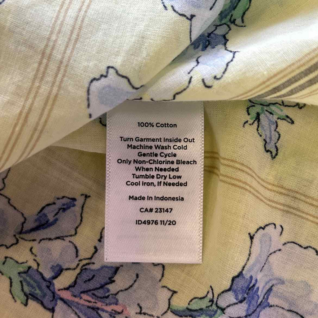 Talbots Size LP Yellow Preloved Blouse LS