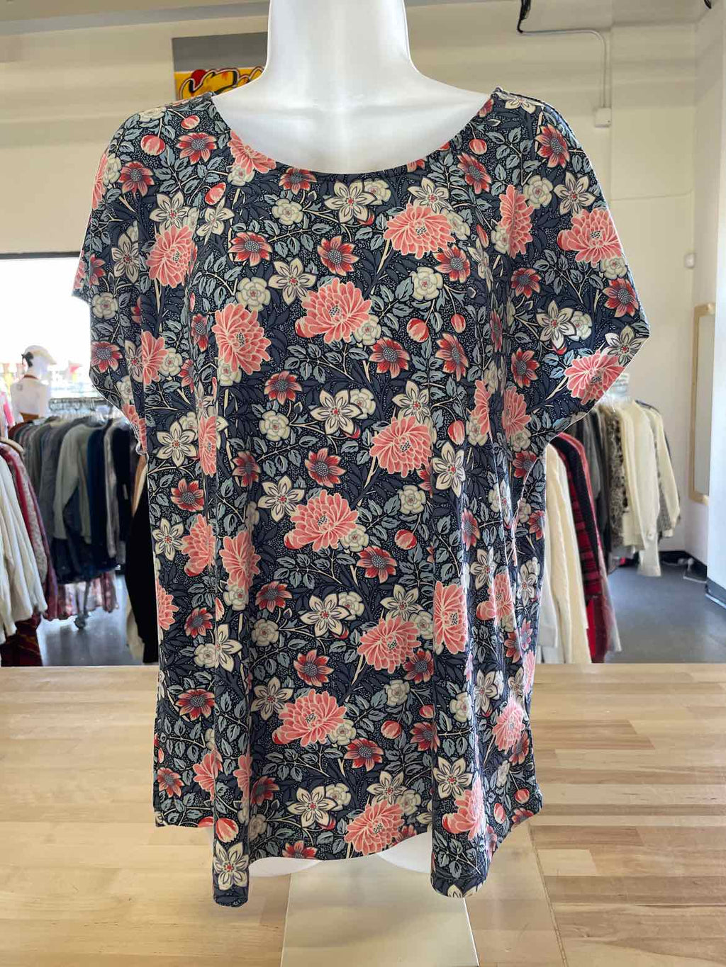 Bobeau Size XXL Blue Blouse