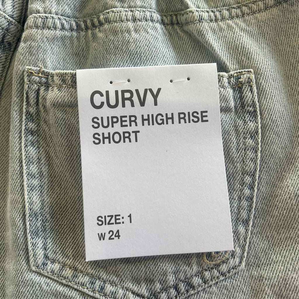 Indigo Rein Juniors' Distressed Drawstring Denim Shorts - Light Wash - 1