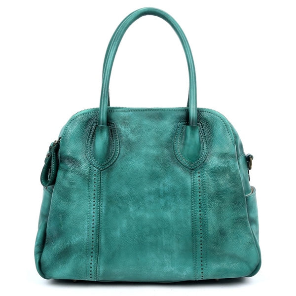 Old Trend Women's Satchels Aqua - Aqua Vintage Leather Satchel