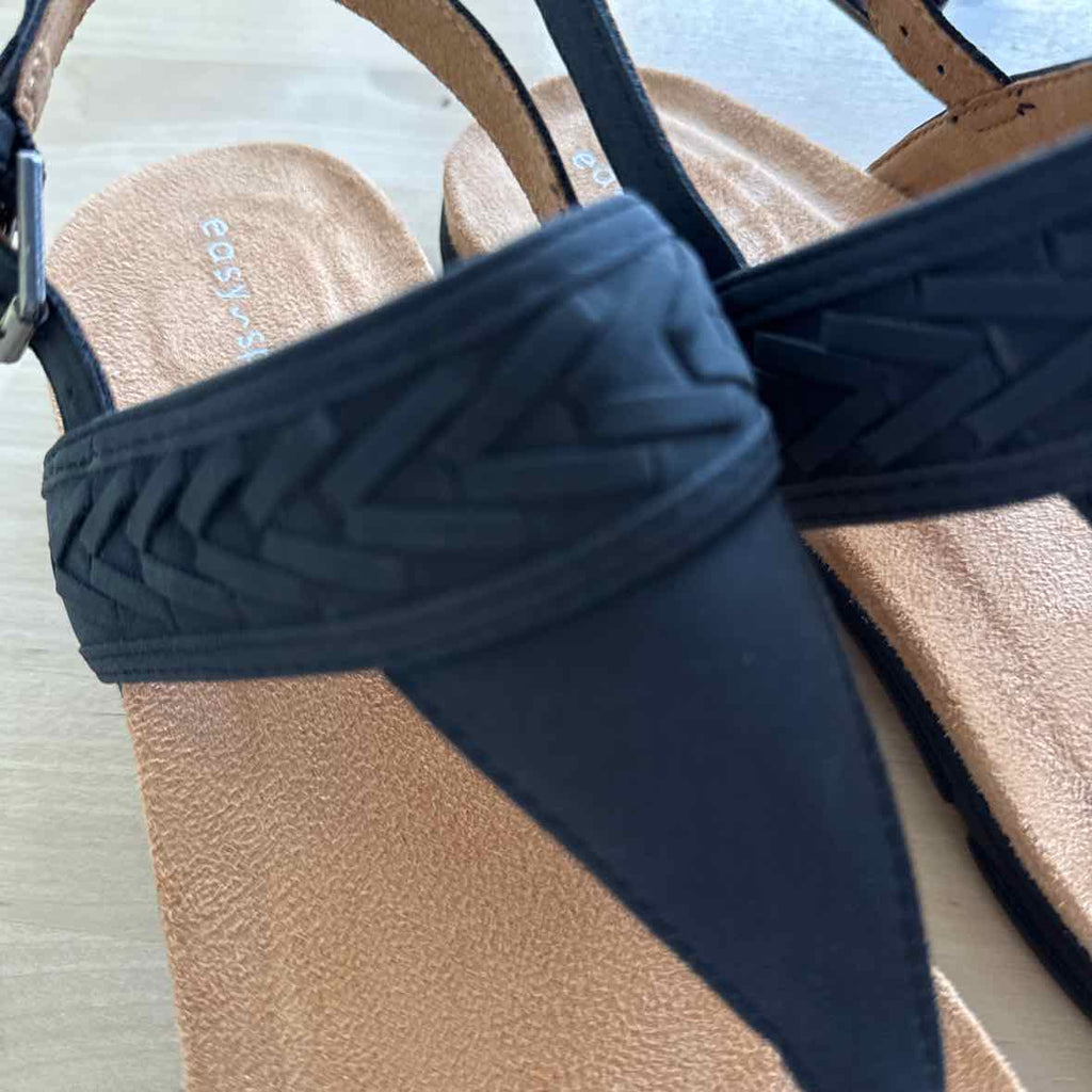 Easy Spirit Easy Spirit Monte Woven T-Strap Black 7.5M