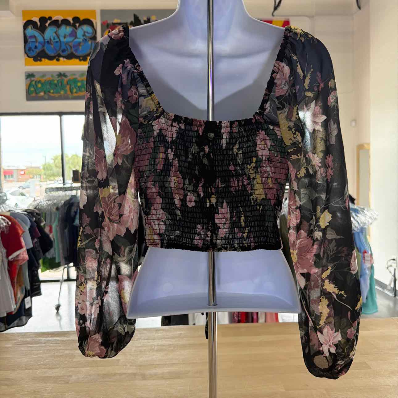 Ricki's Size XS Black Preloved Blouse LS