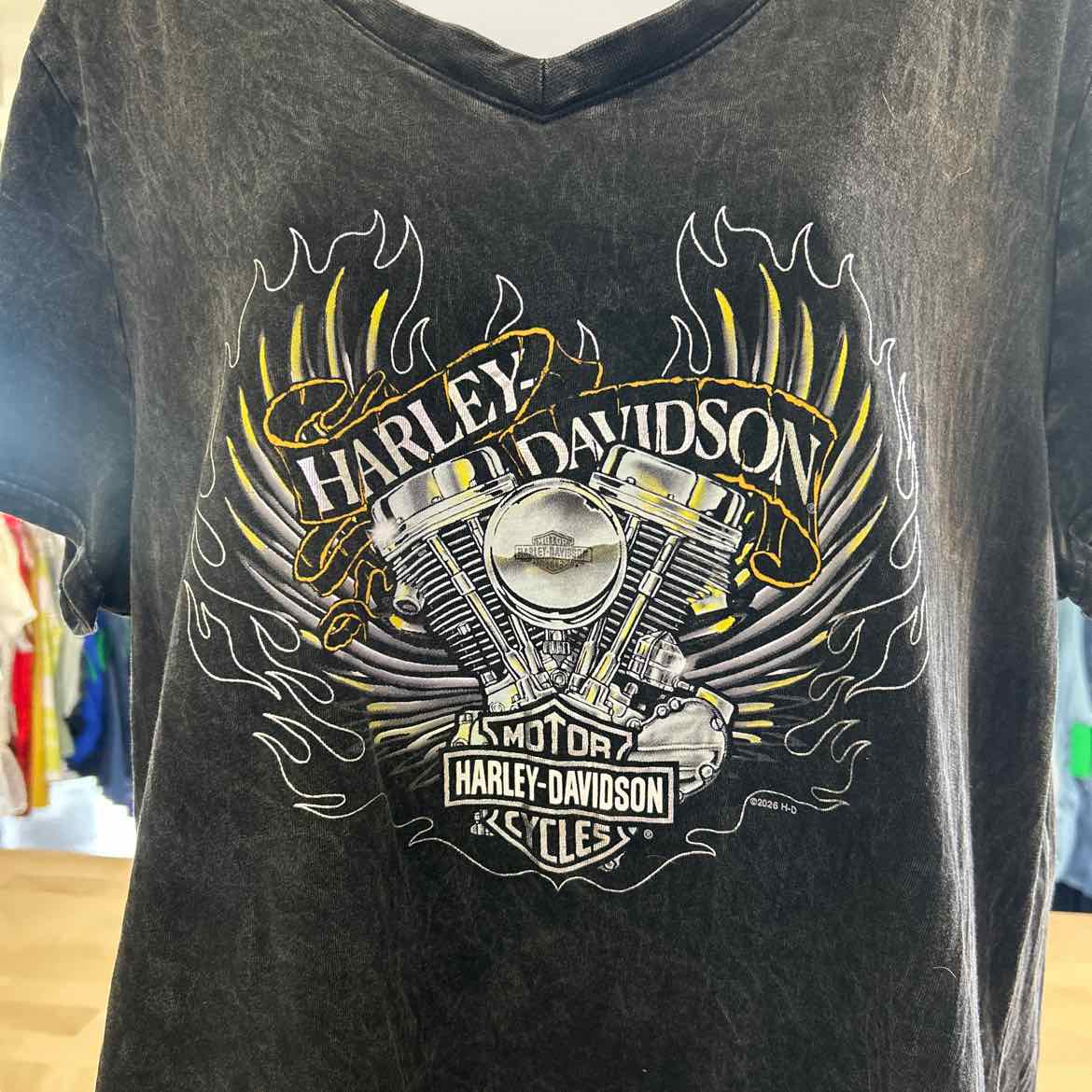 Harley Davidson Size 2X Black Preloved T-Shirt SS