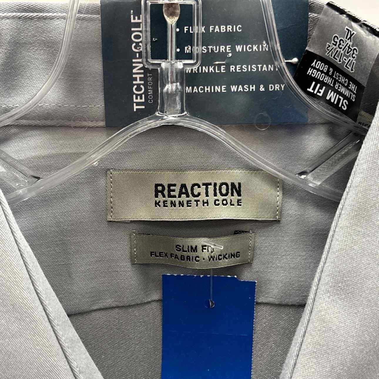 Kenneth Cole Size XL Men's Slim Fit Stretch Dress Shirt