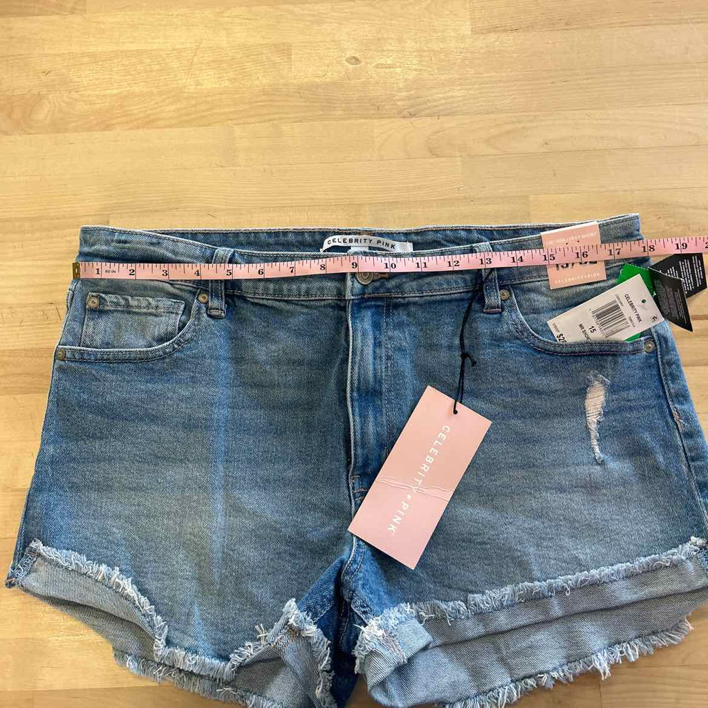 Celebrity Pink Juniors' Mid-Rise Fringe-Cuff Shorts - Temecula - 15