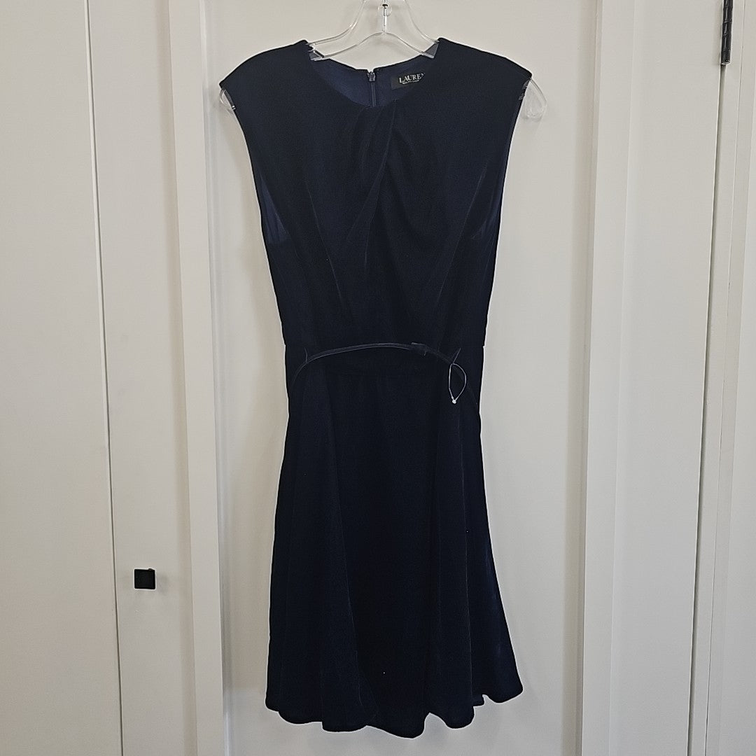 Ralph Lauren Size 8P Blue Dress