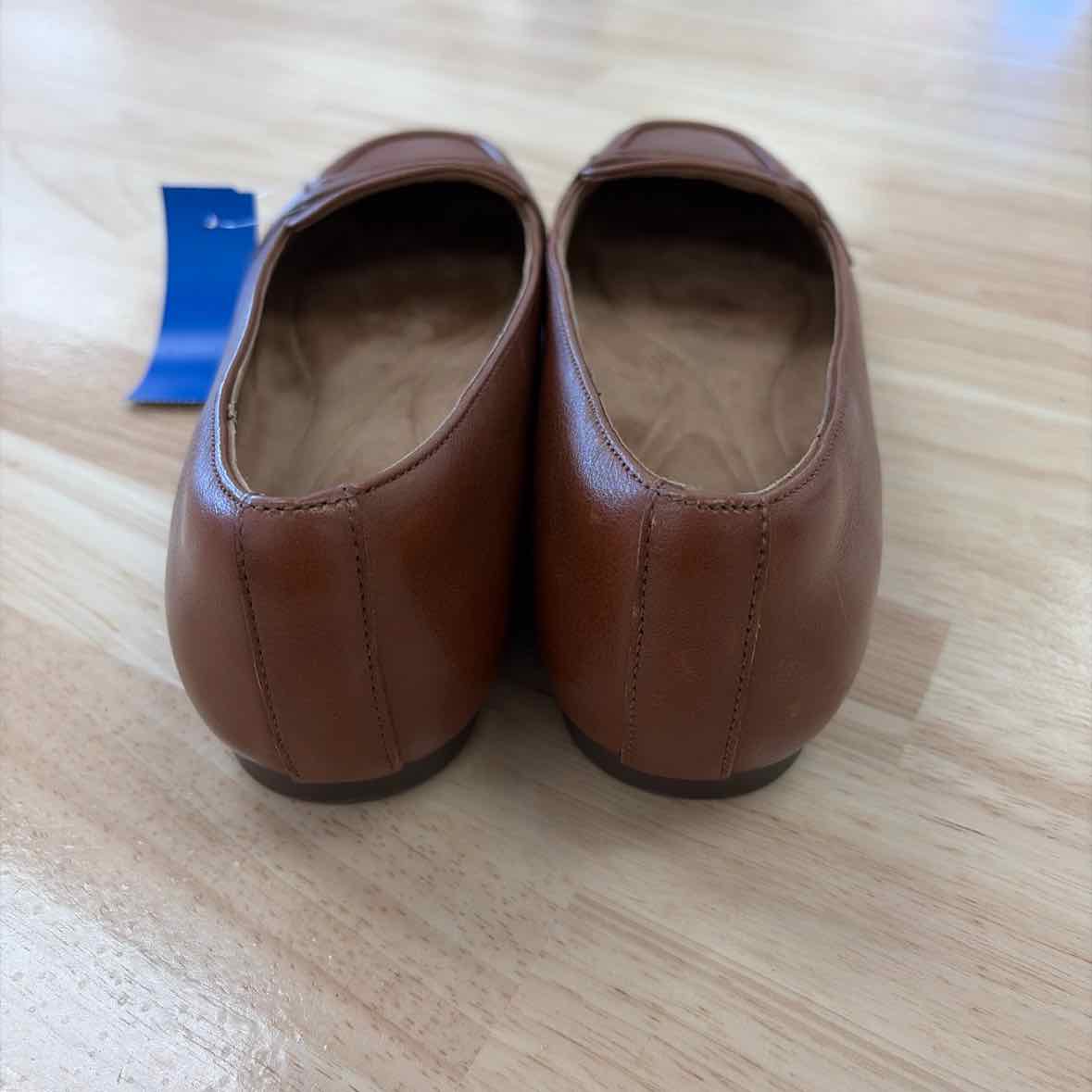 Easy Spirit Nadira Women's Flat Shoes Medium Brown Leather