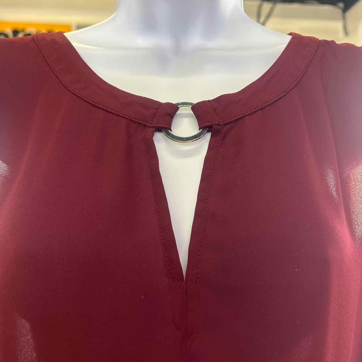 Sami & Jo Size XL Burgundy Polyester Preloved Sleeveless