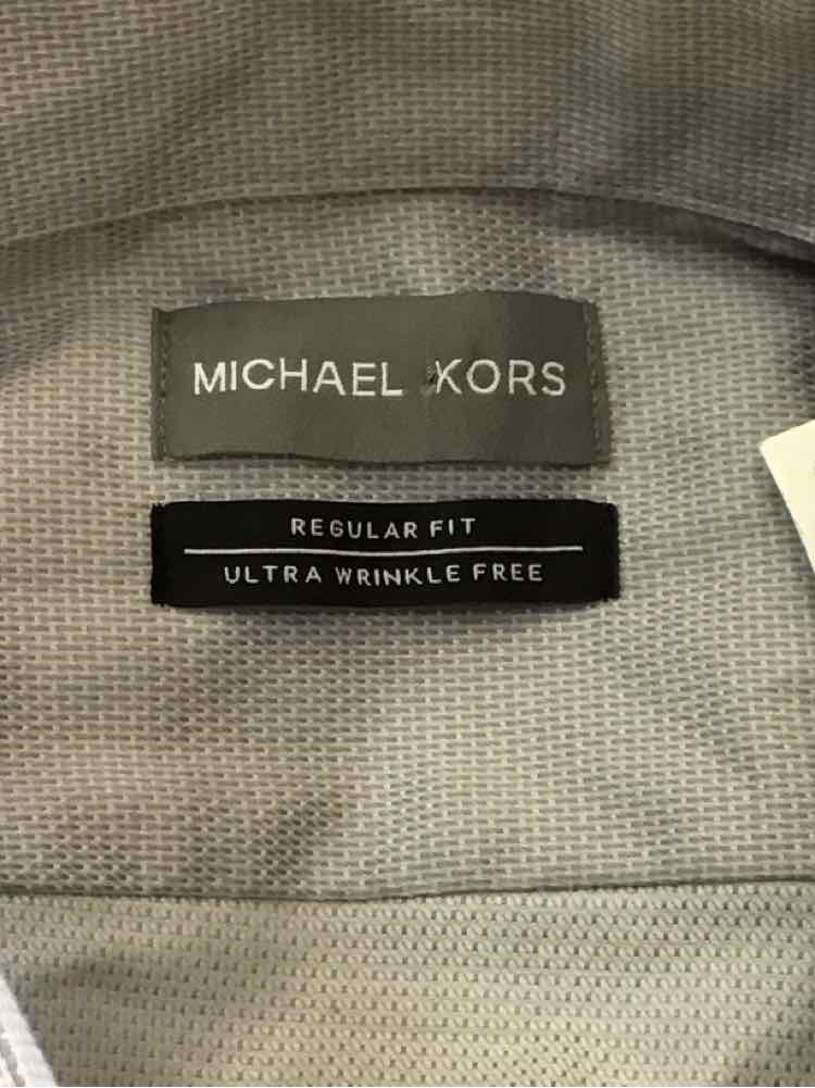 Michael Kors Size 18 34/35 Gray New MENS Button Down Shirt