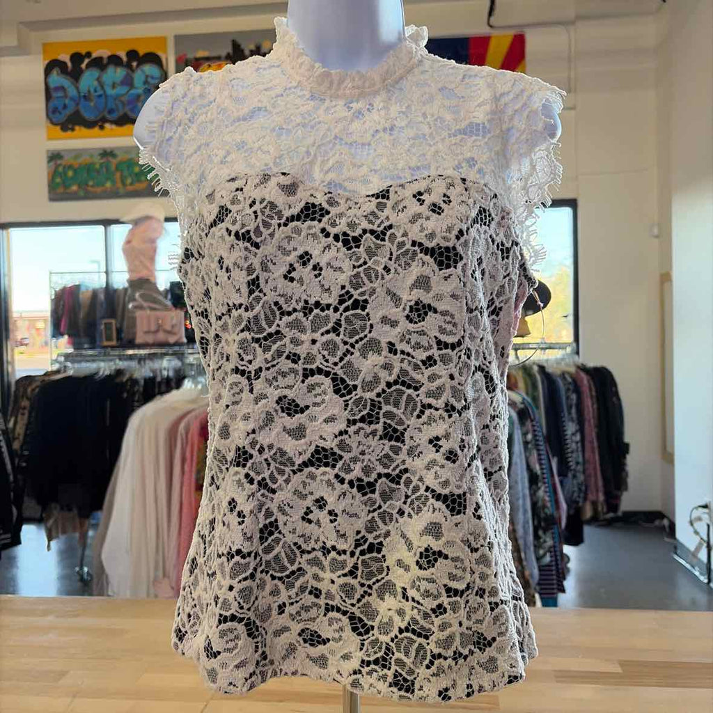 White House Black Market Size 0 White Lace New Blouse