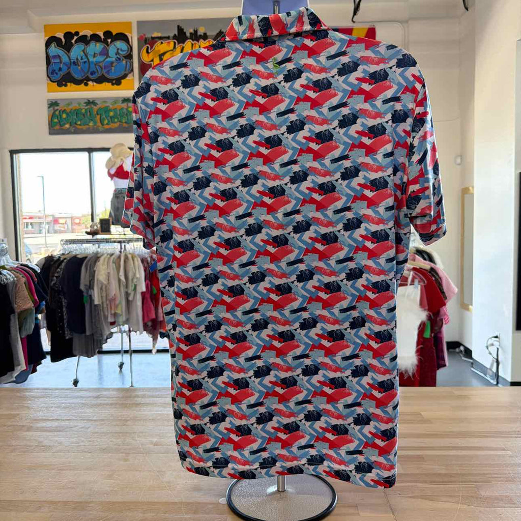 TailorByrd Size L Red Blue Preloved MENS Polo