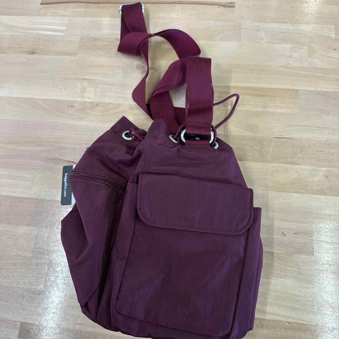 Baggallini Drawstring Crossbody Bag - Dark Cherry