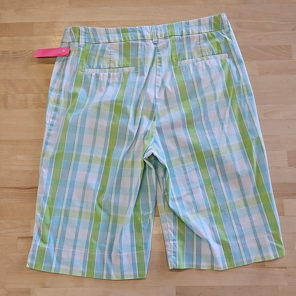 Anne Klein Size 10 Green/Blue Preloved Athletic Shorts