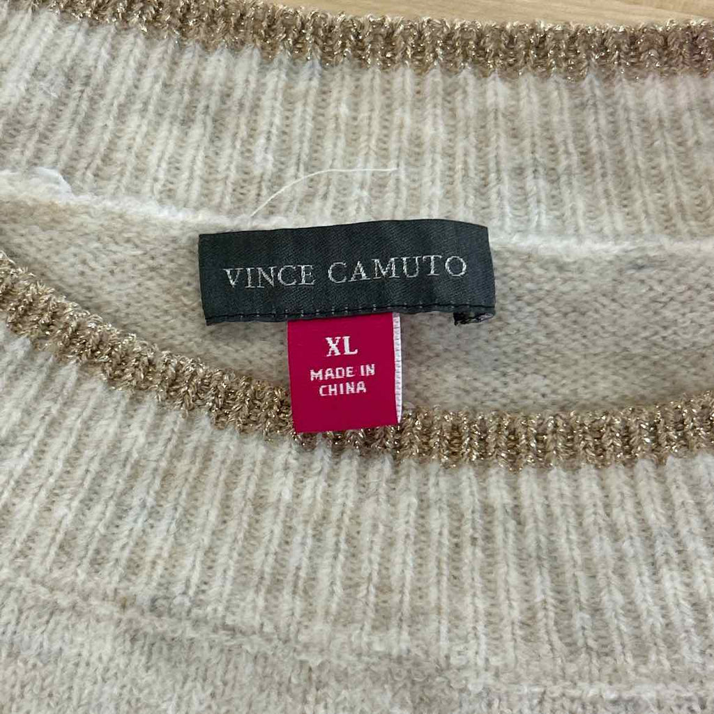 Vince Camuto Size XL Beige Sweater
