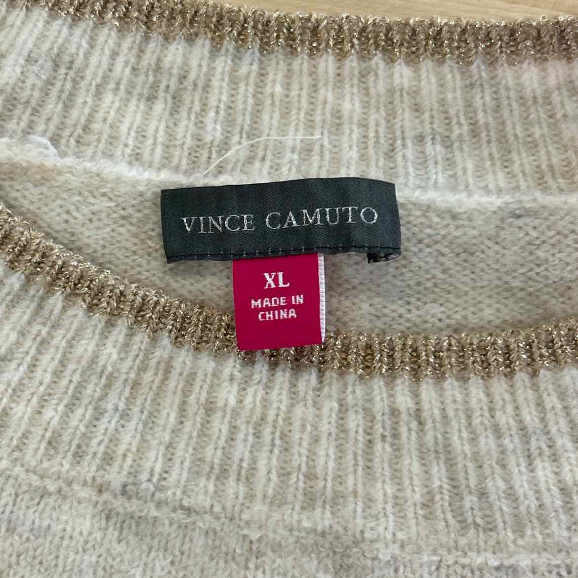 Vince Camuto Size XL Beige Sweater