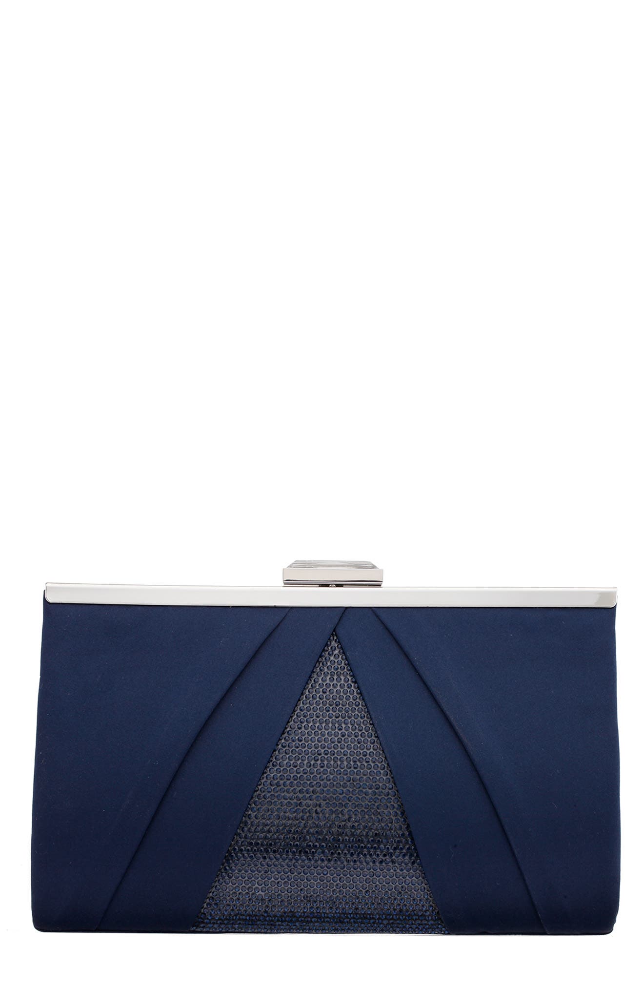 Nina Womens Pleated Stain Crystal Navy