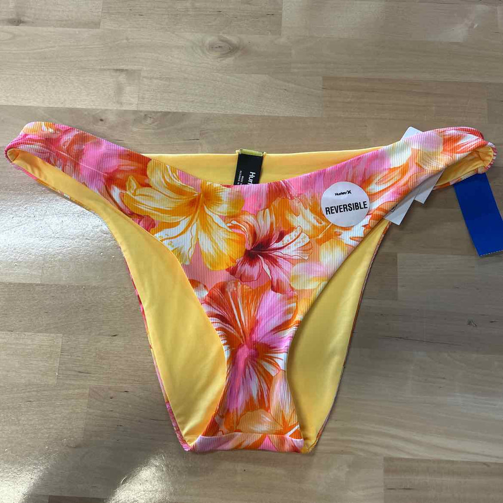 Hurley Size L Tropic Dreams Cheeky Scoop Bikini Bottoms