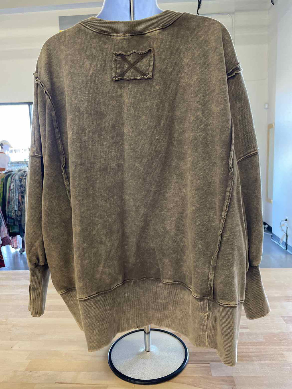 Zenana Size S/M Green Sweatshirt