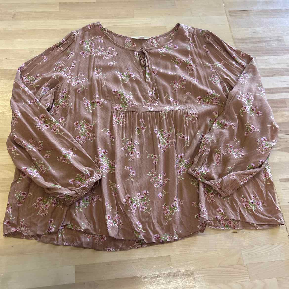 Lucky Brand Size XXL Brown Blouse