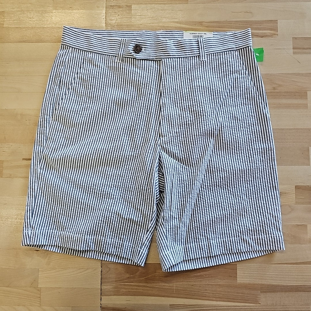 Club Room Men's Size 30 Gray Stripe Seersucker Shorts