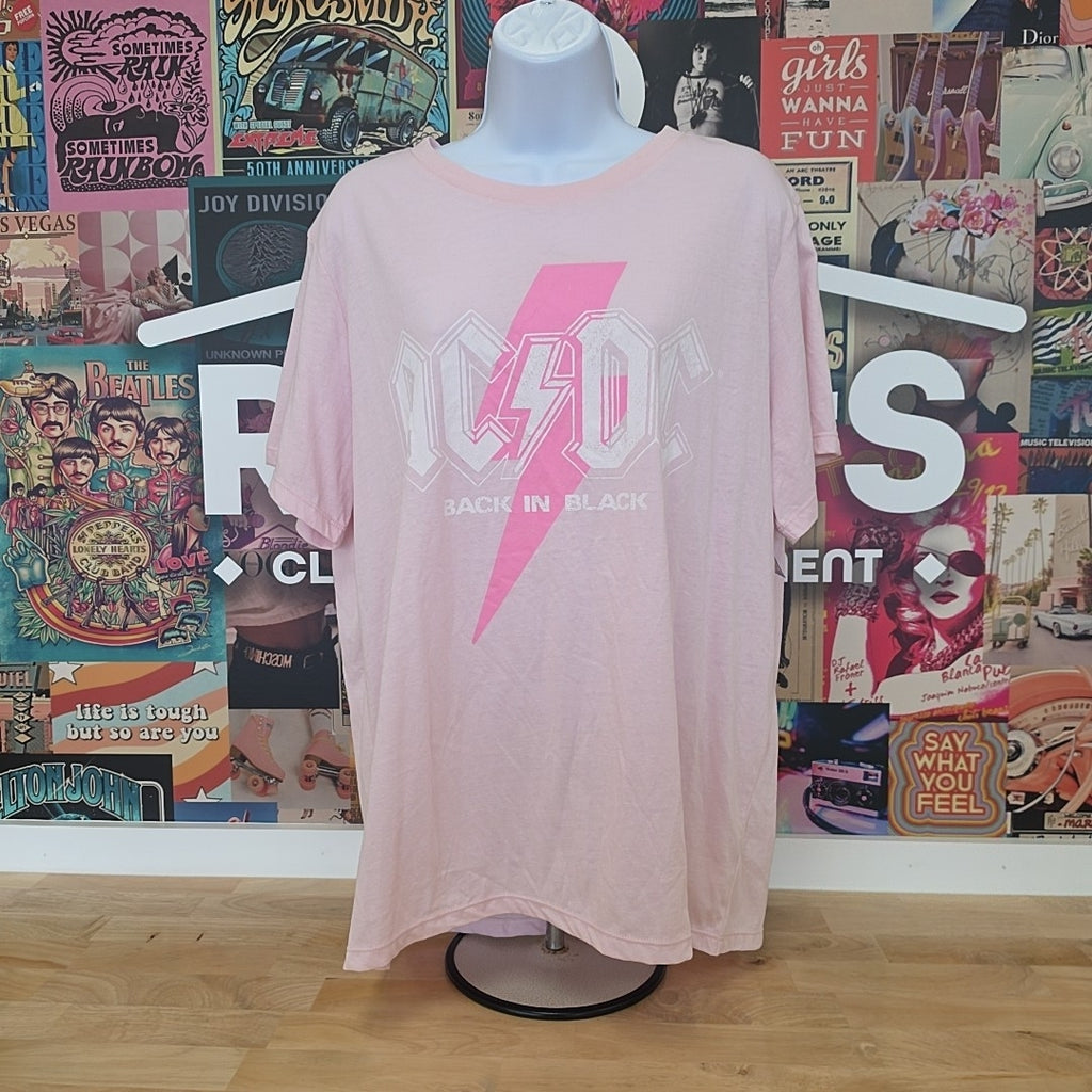 ACDC Size XL Pink New T-Shirt SS