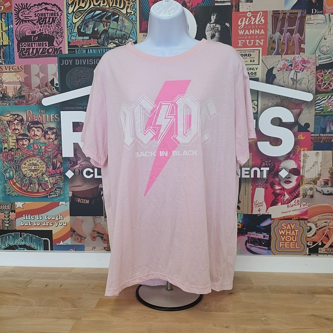 ACDC Size XL Pink New T-Shirt SS