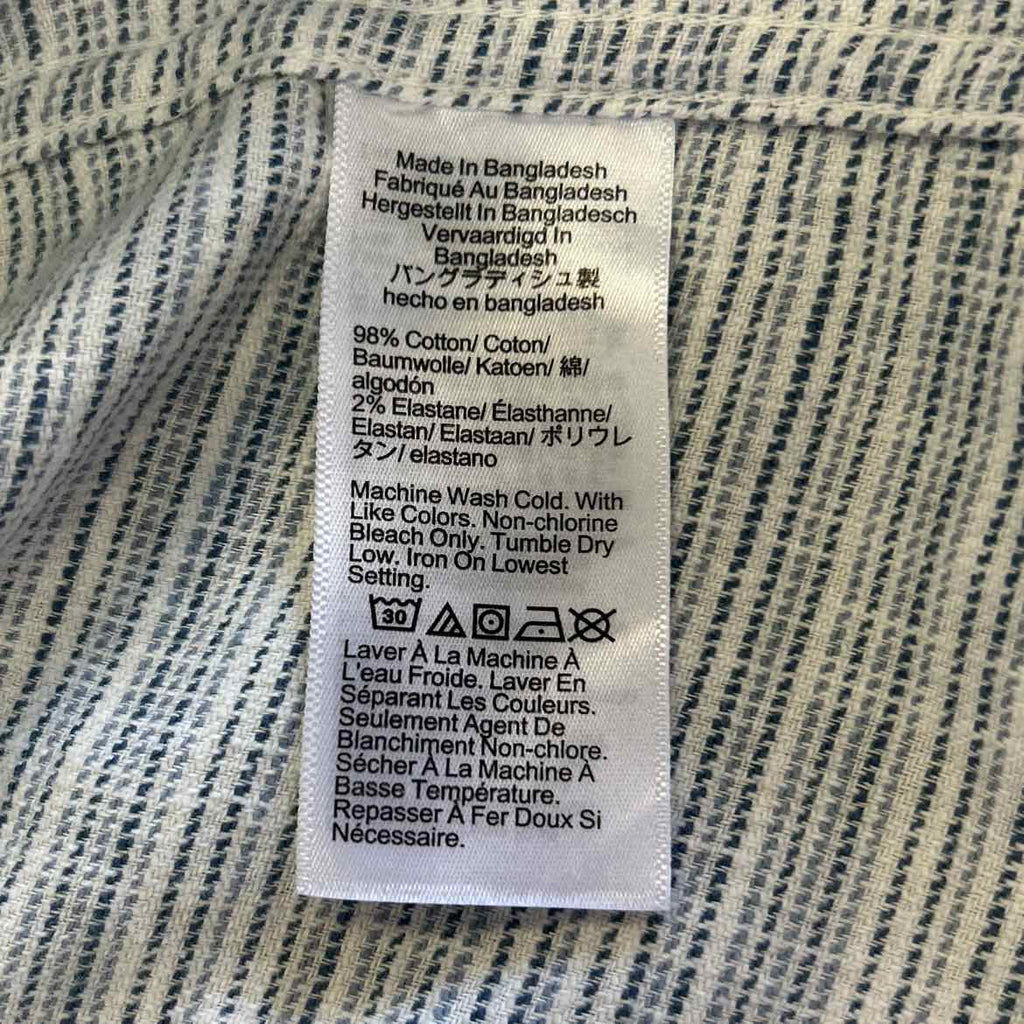 J Crew Size M white black blue Preloved MENS Button Down Shirt