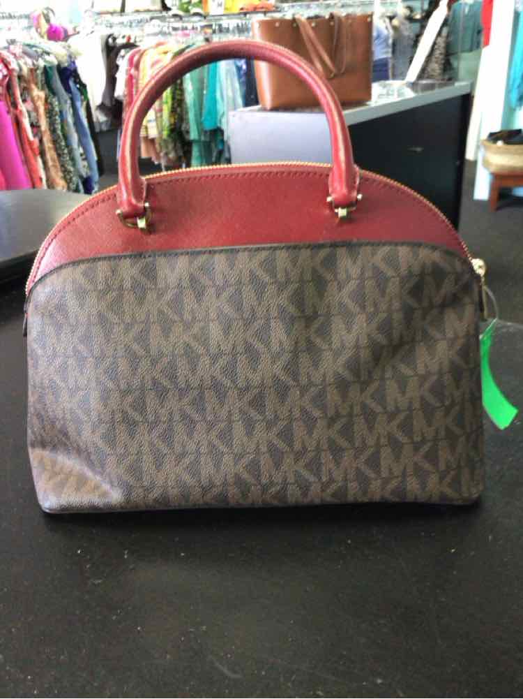 Michael Kors Maroon/Brown Handbag