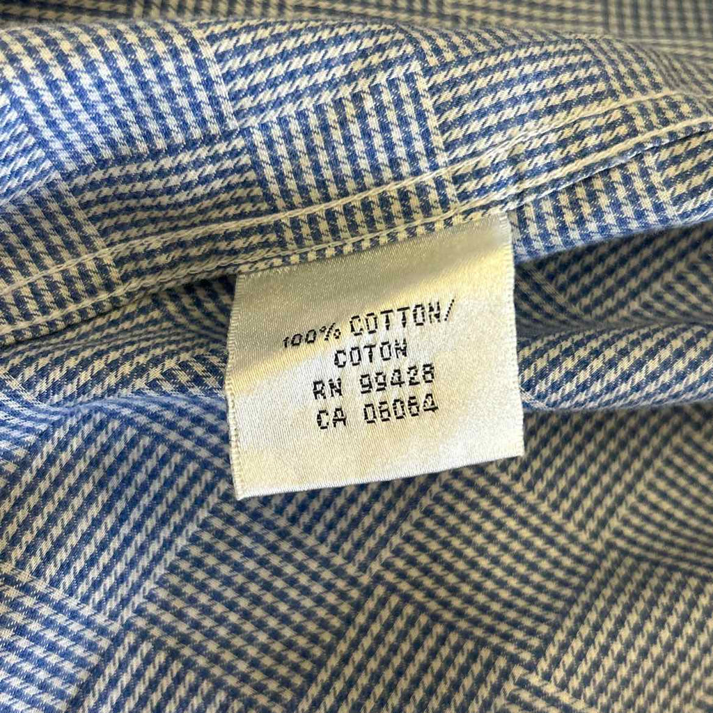 Bugatchi Size M Blue Preloved MENS Button Down Shirt