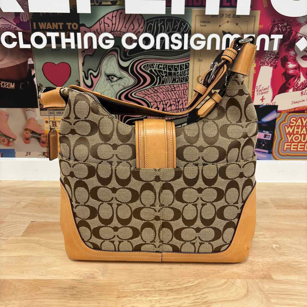 Coach Tan Leather Preloved Handbag