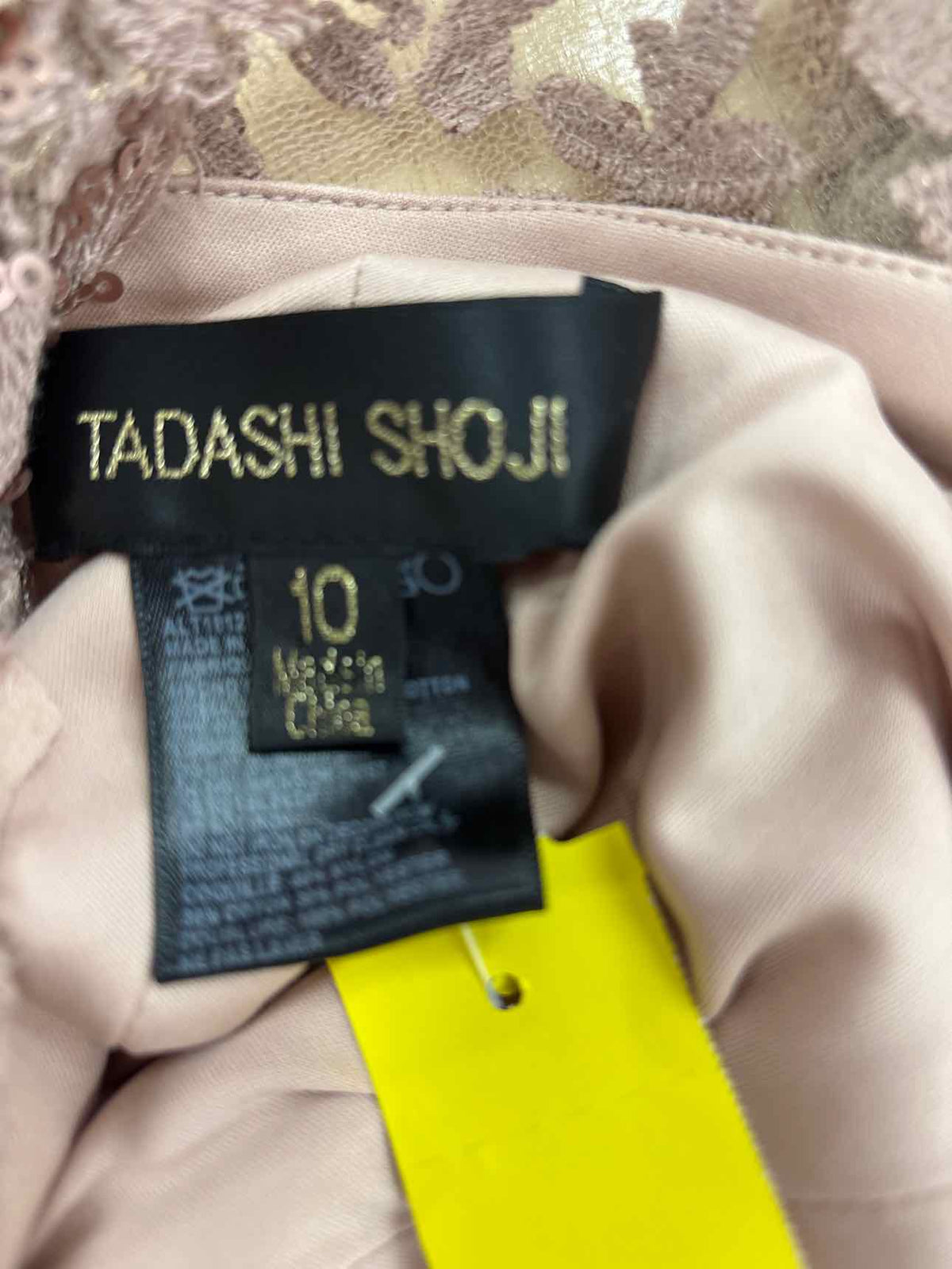 Tadashi Shoji Size 10 Osprey RoseGold Sequined Preloved Dress