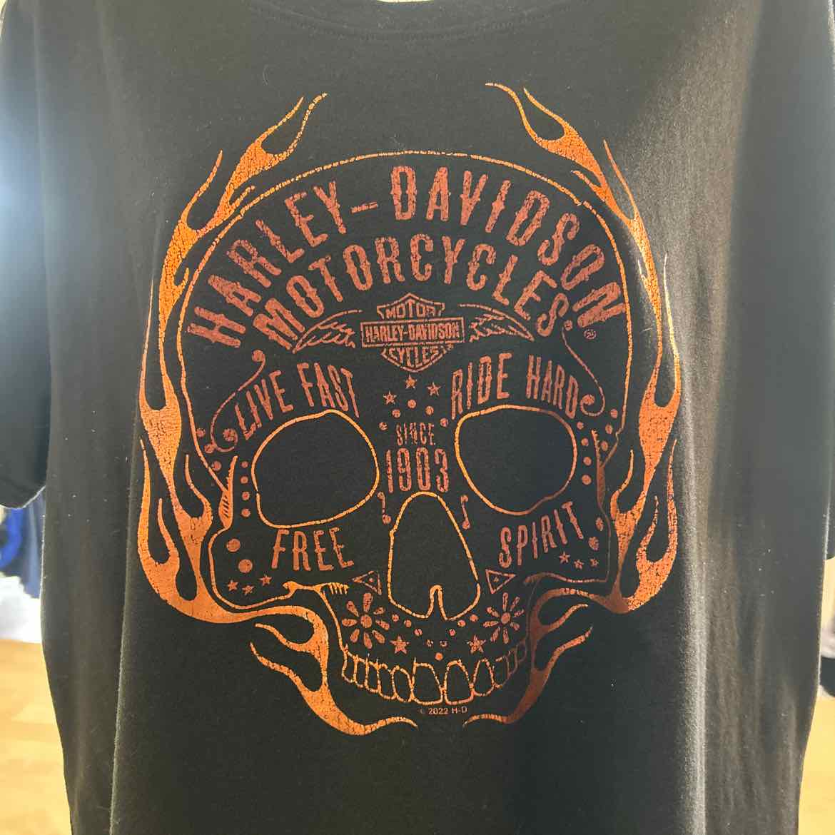 Harley Davidson Size 2XL Black Preloved T-Shirt SS
