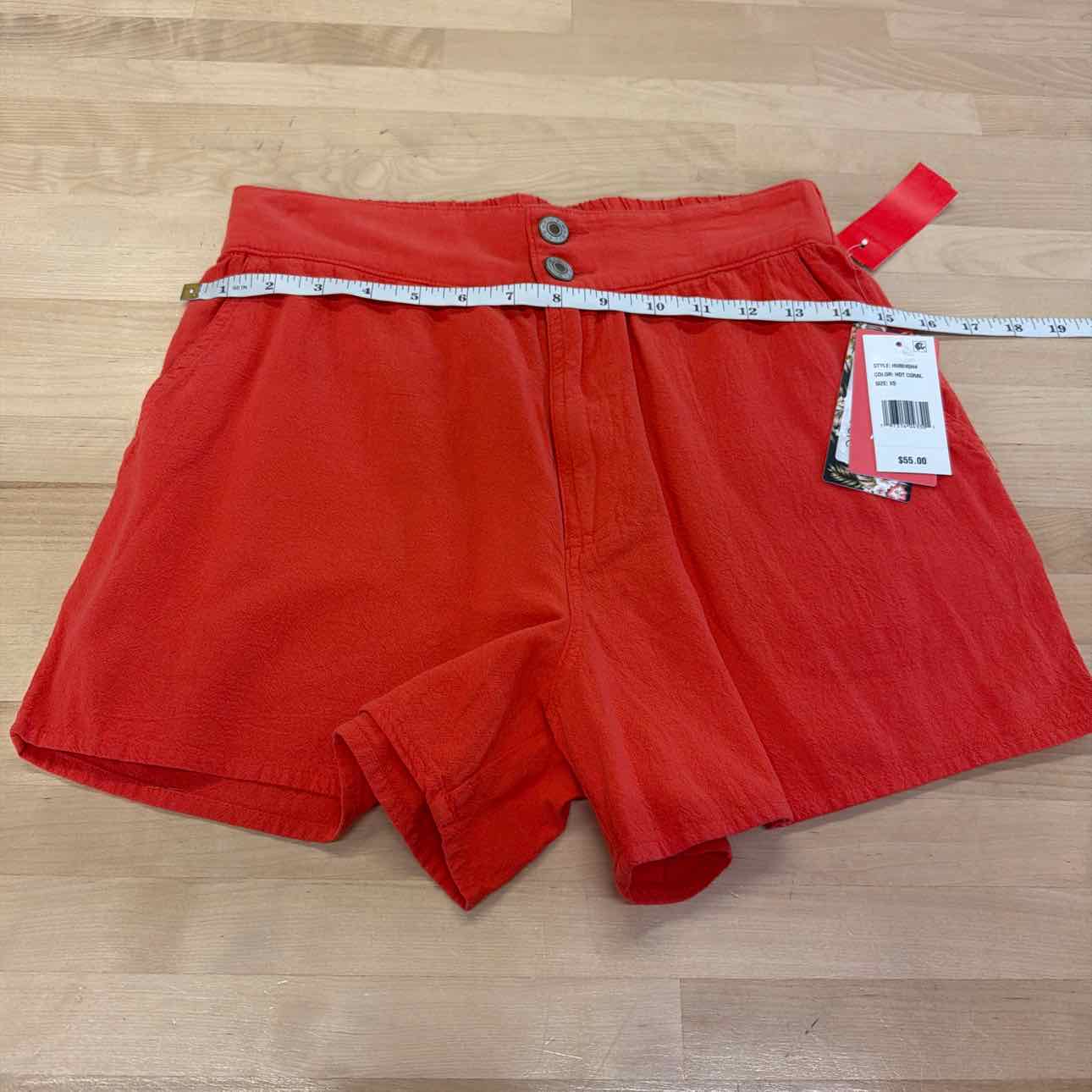 Hurley Size XS Makena Hot Coral Shorts