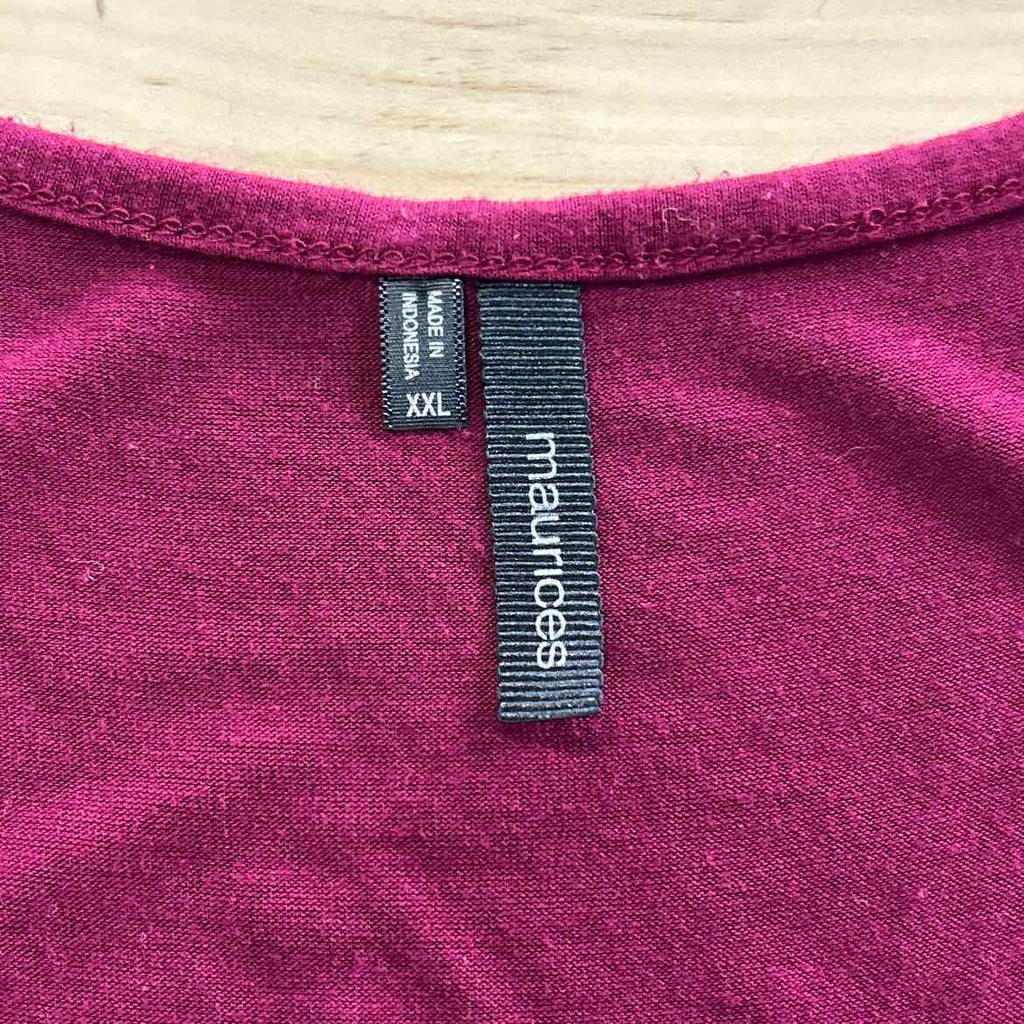 Maurices Size XXL Burgundy Preloved Tank