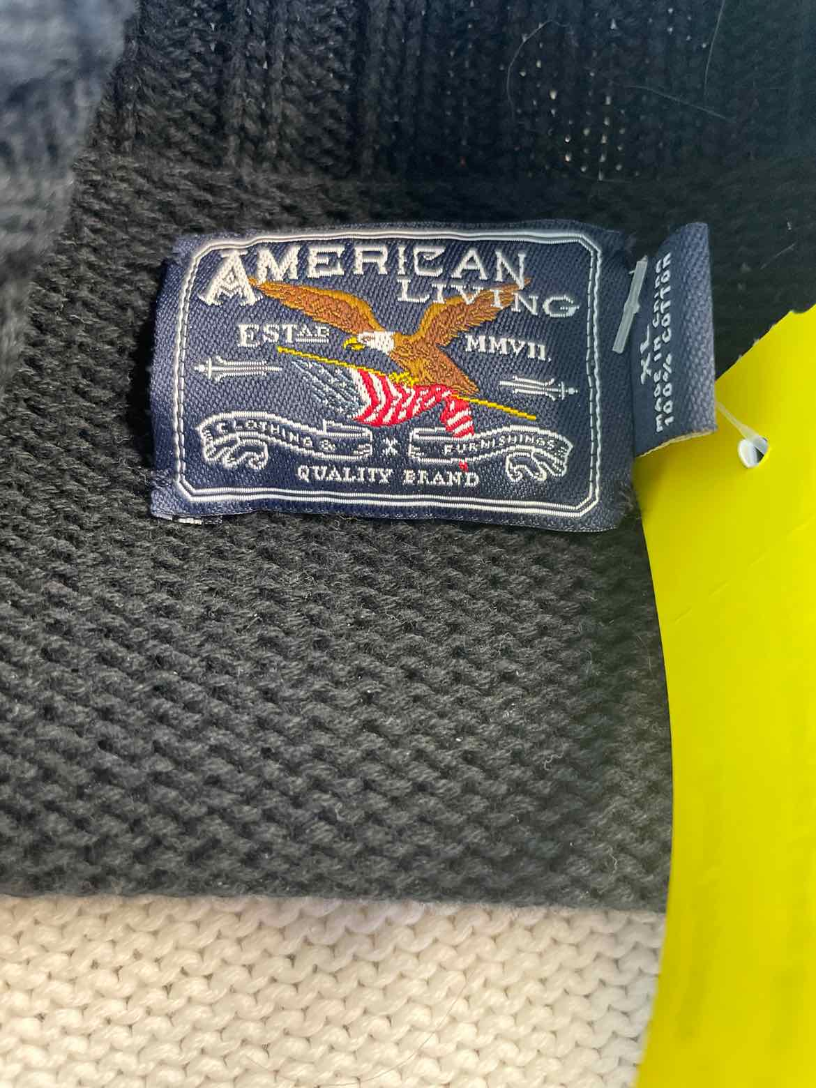 American Living Size XL White & Black Duster