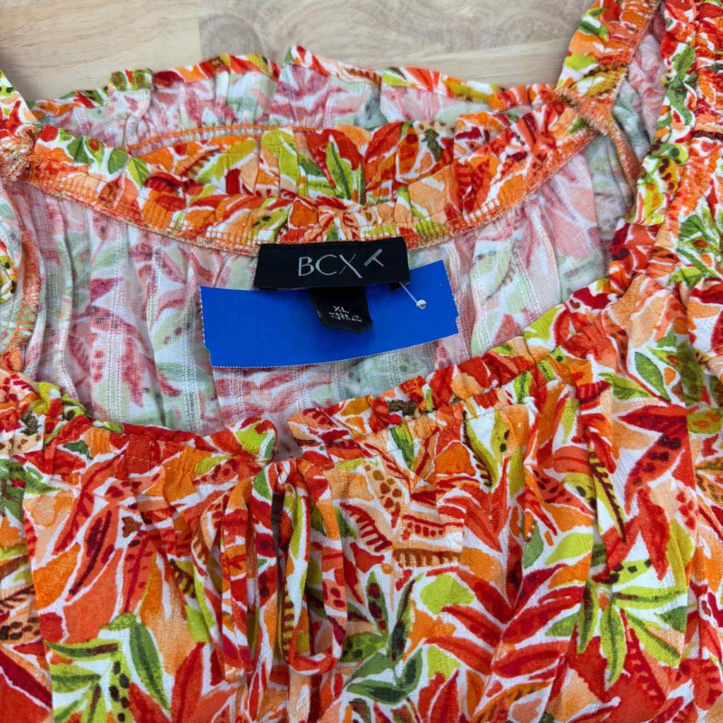 BCX Size XL Printed Sleeveless Top