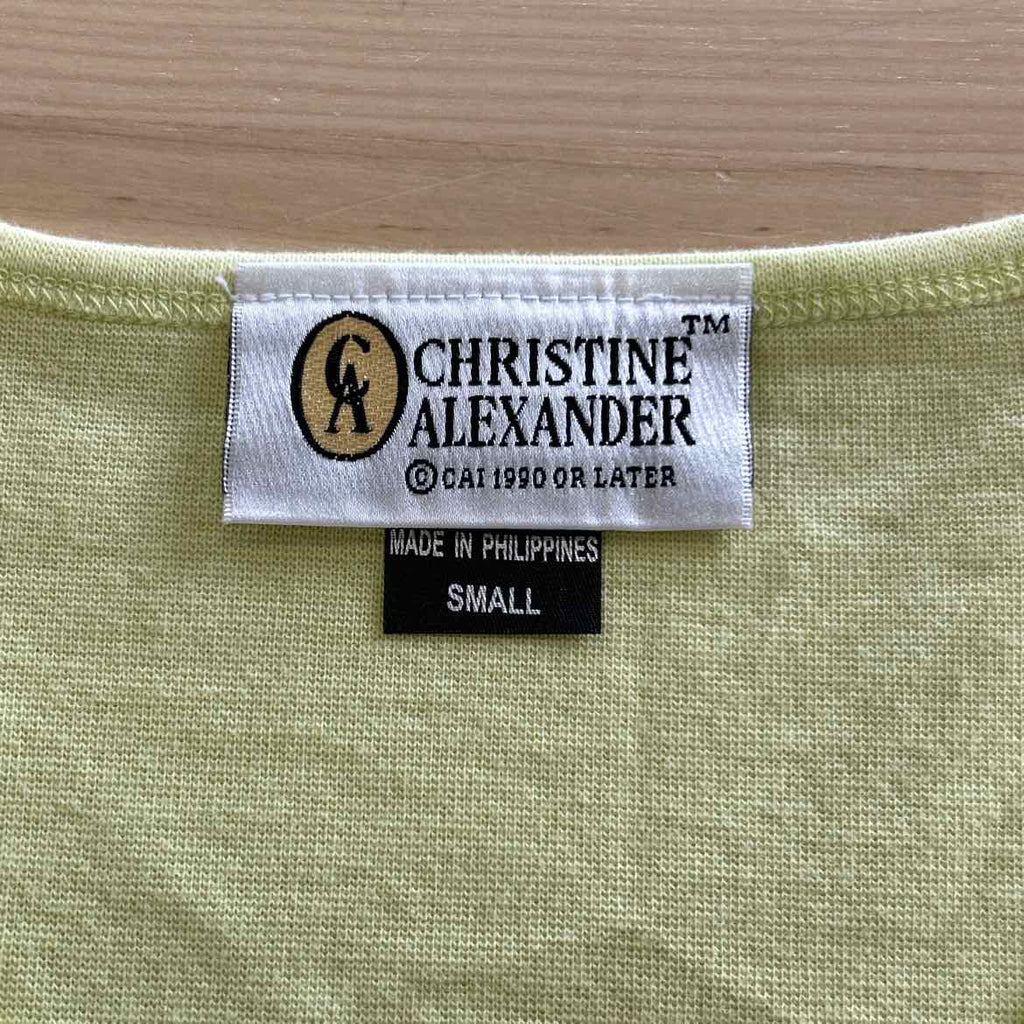Christine Alexander Size S Green Long Sleeve