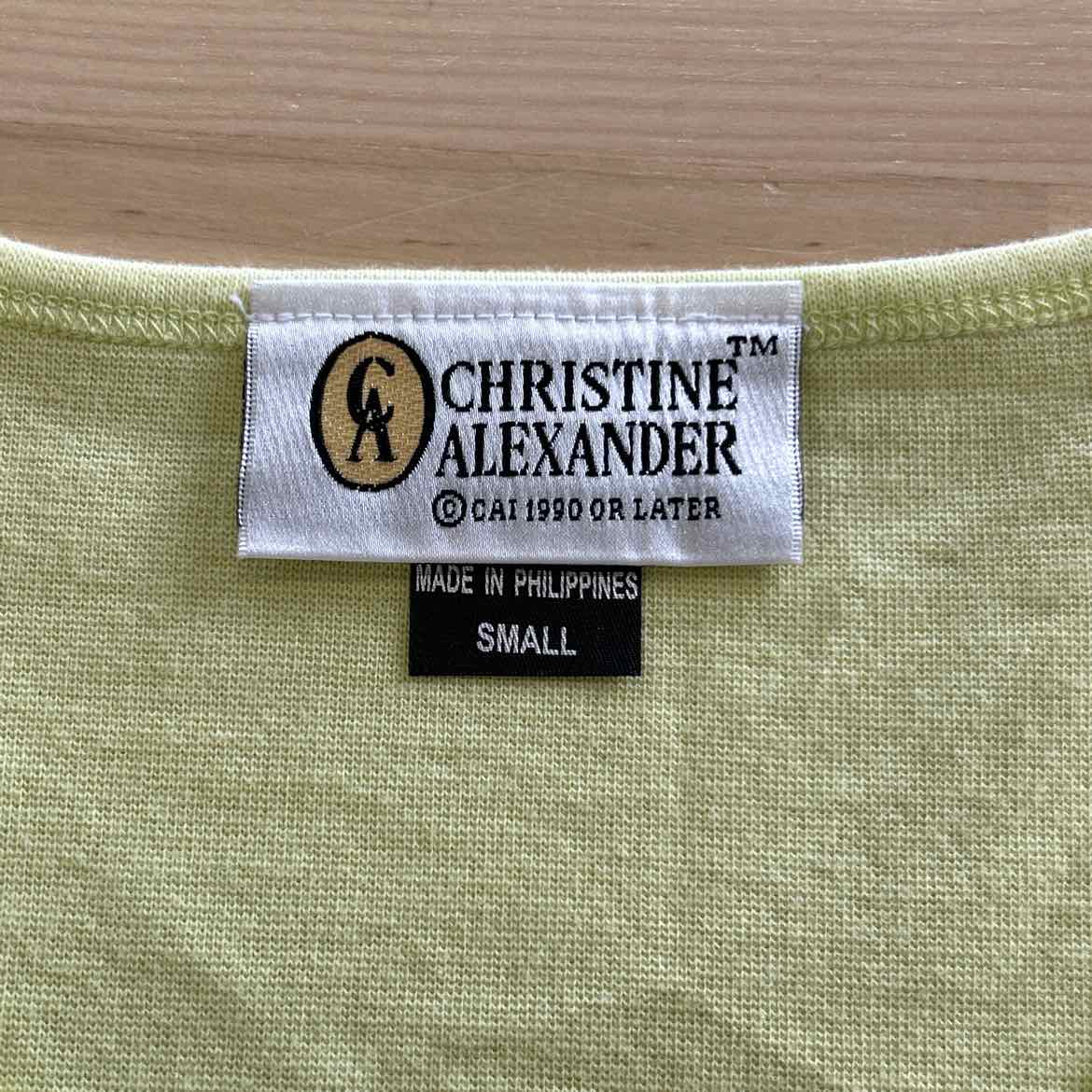Christine Alexander Size S Green Long Sleeve