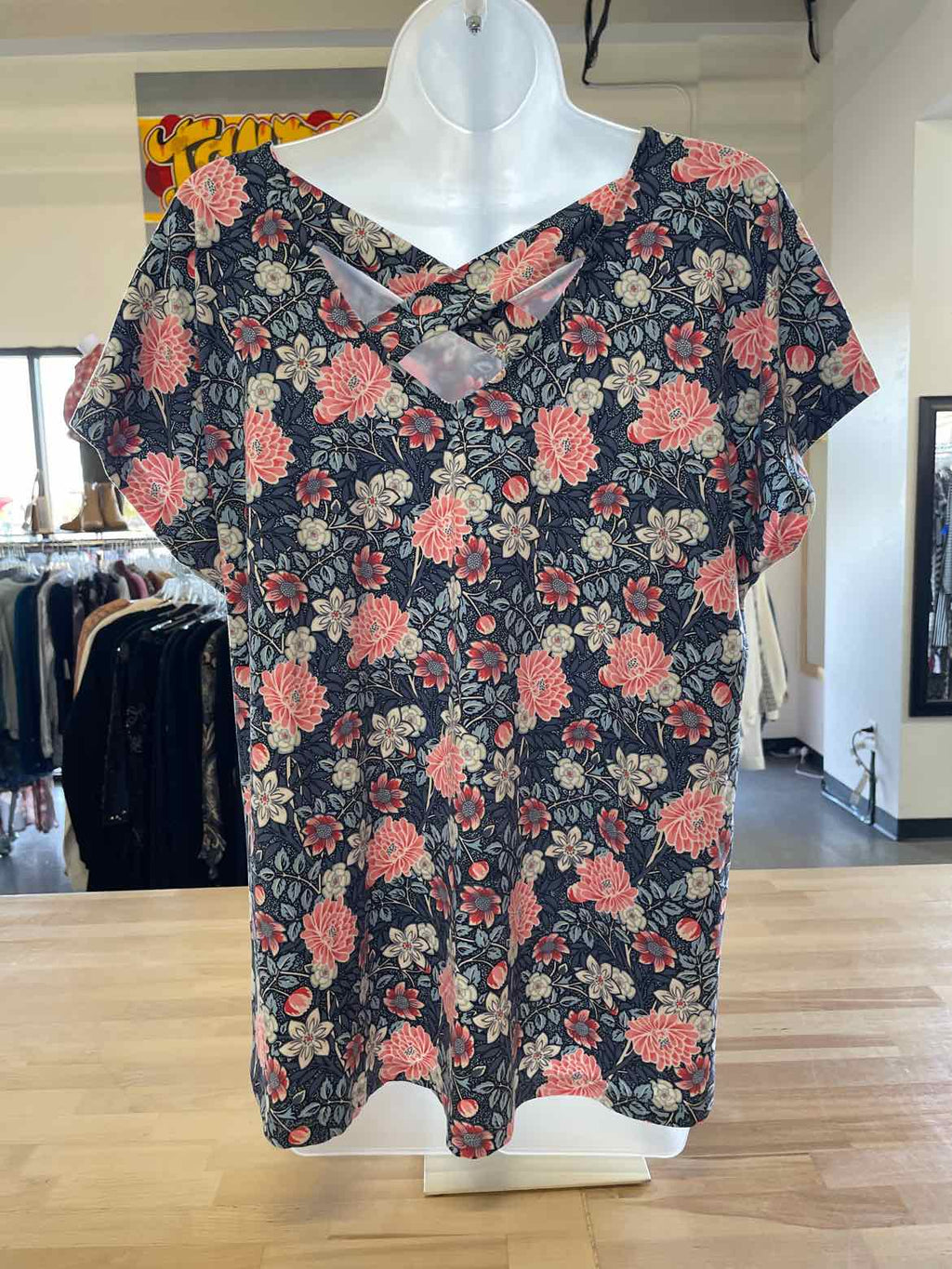 Bobeau Size XXL Blue Blouse