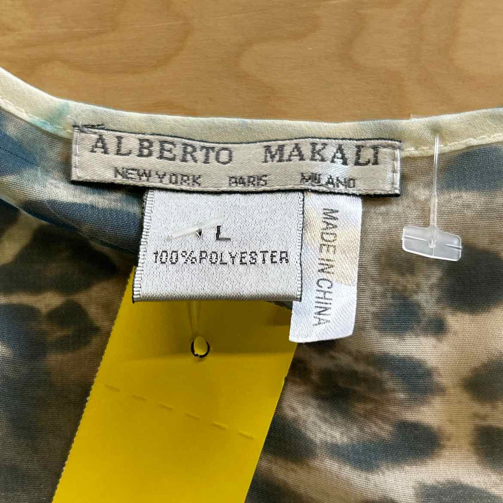 Alberto Makali Size L Green/Brown Blouse